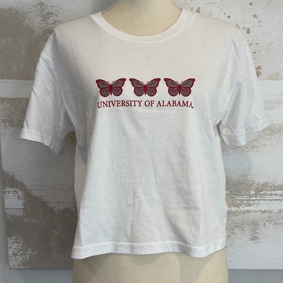 University of Alabama Butterfly Cropped Tee - Picture 1 of 4